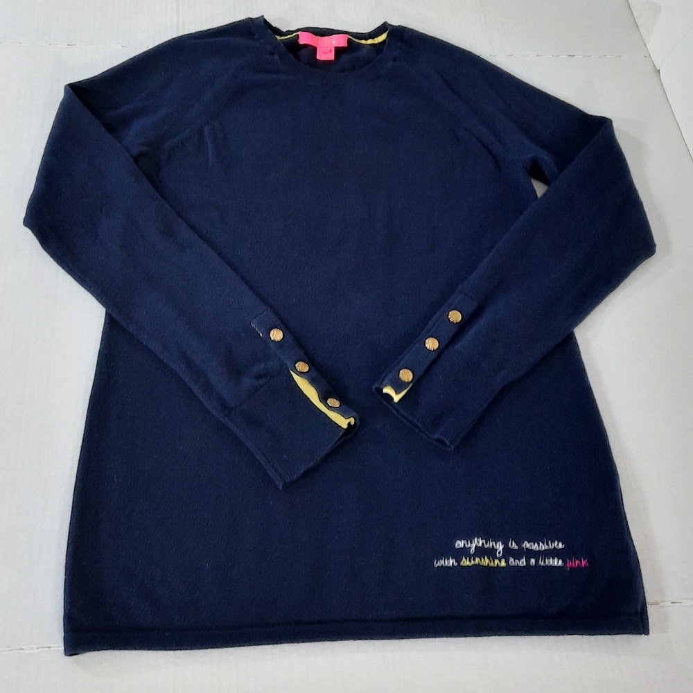 Lilly Pulitzer Dinah Crewneck Sweater in True Navy